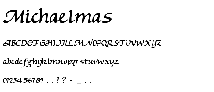 Michaelmas font