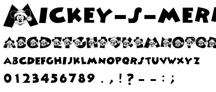 Mickey s Merry Christmas font