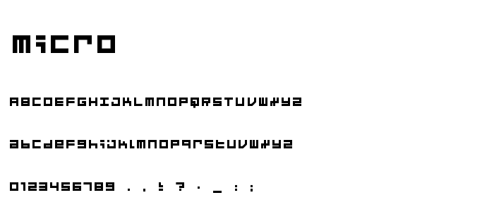Micro font