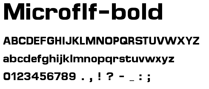 MicroFLF-Bold font