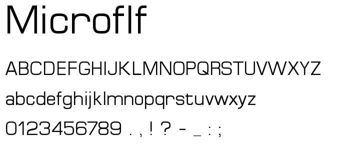 MicroFLF font