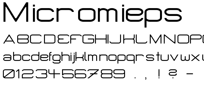 MicroMieps font