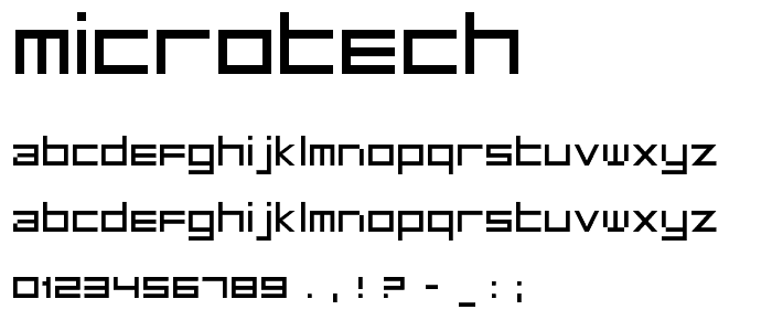 MicroTech font
