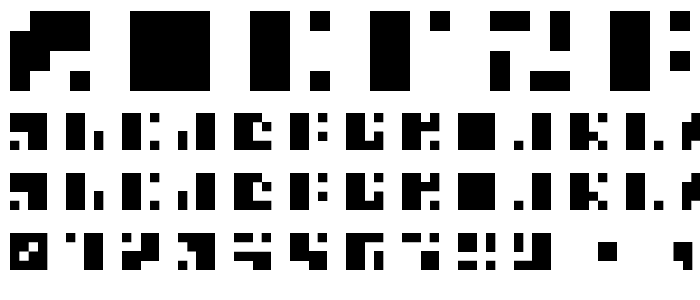 A preview of the Microfuture Regular font, showing uppercase, lowercase, and numeric characters