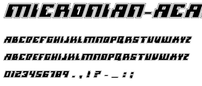 Micronian Academy Italic font