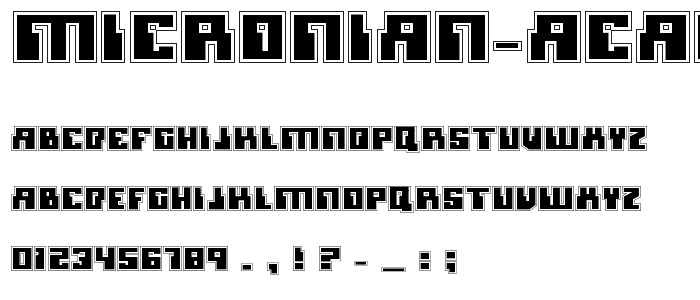 Micronian Academy font