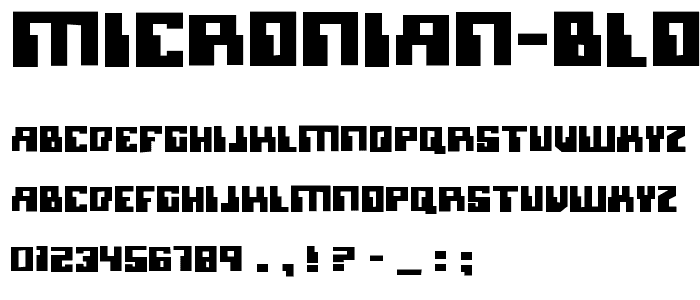 Micronian Blown font