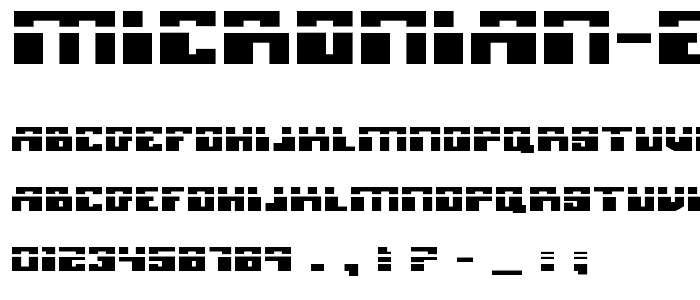 Micronian Expanded Laser font