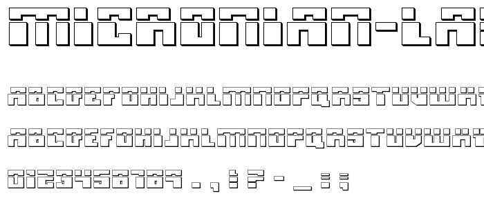 Micronian Laser 3D font