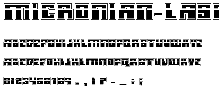 Micronian Laser Academy font
