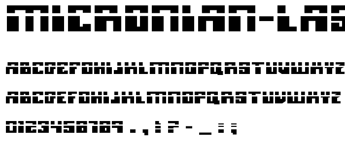 Micronian Laser font