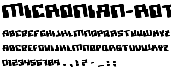 Micronian Rotate font