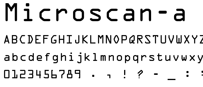 Microscan A font