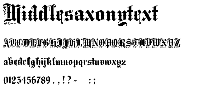 MiddleSaxonyText font