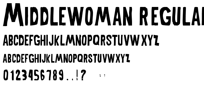 MiddleWoman-Regular font