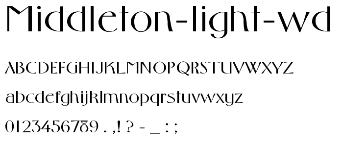Middleton Light Wd font