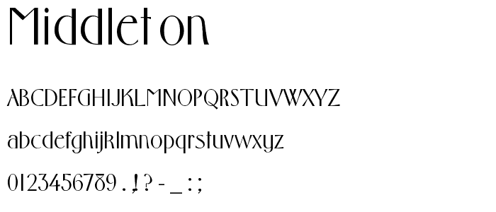 Middleton font