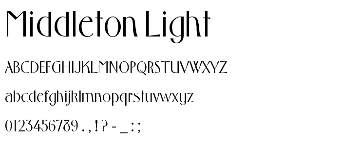Middleton-Light font
