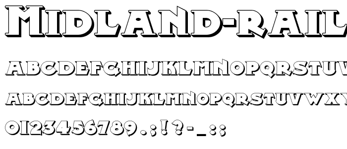 Midland Rail Shadow NF font