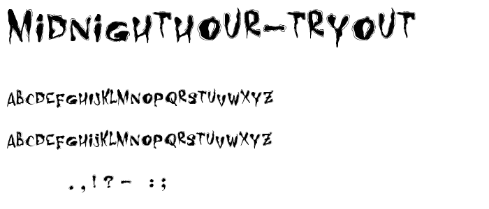 MidnightHour-Tryout font
