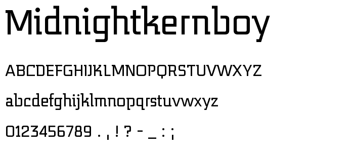 MidnightKernboy font
