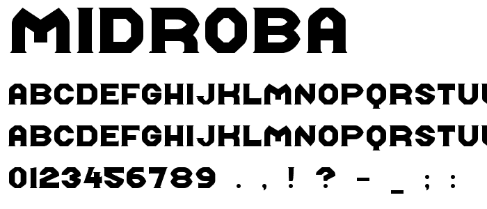 Midroba font