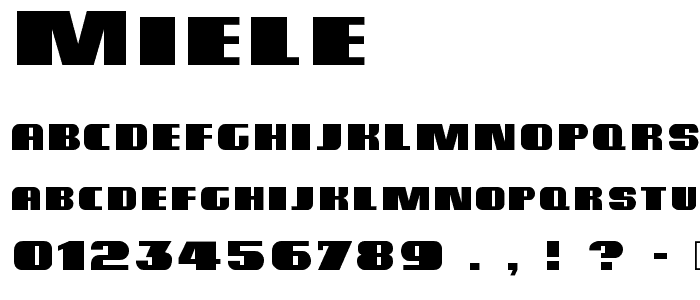 Miele font