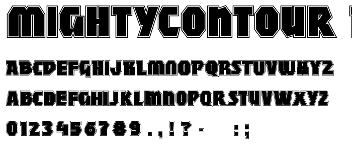 MightyContour-Black font