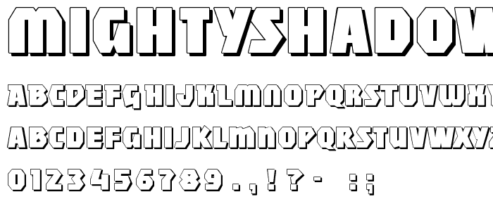 MightyShadowBlack font