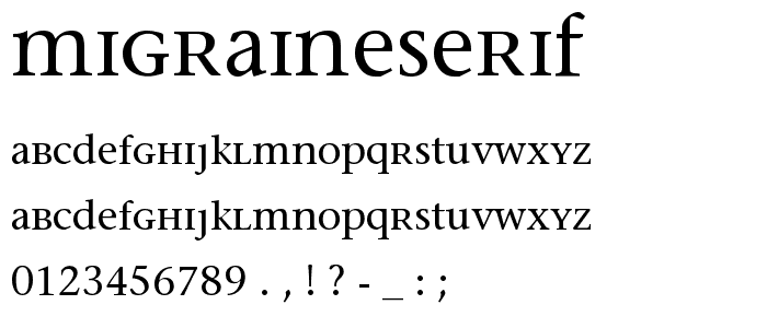 MigraineSerif font