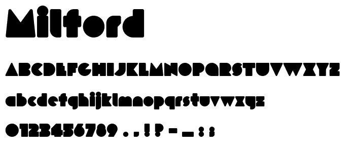 Milford font