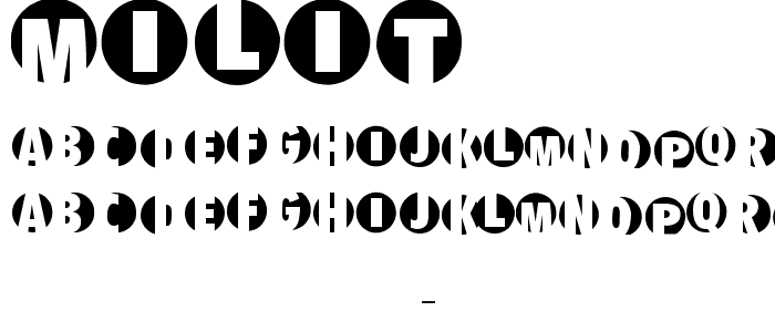 Milit font