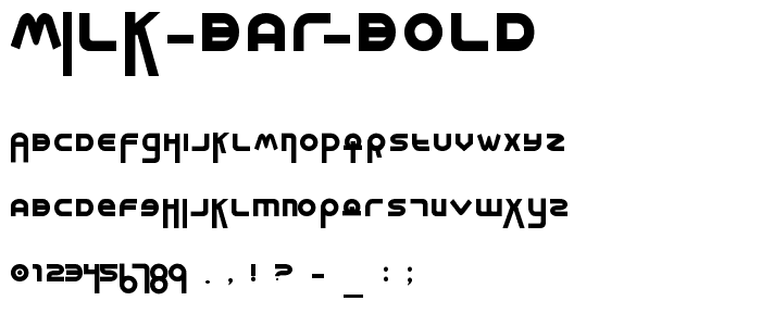 Milk Bar Bold font