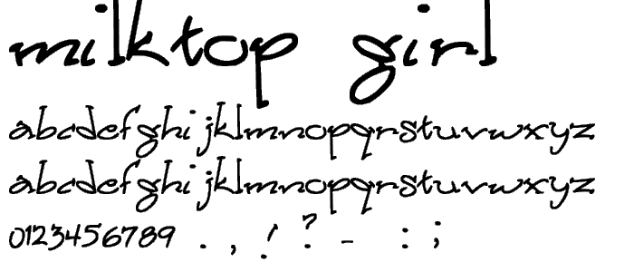 Milktop Girl font