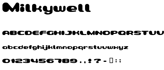 MilkyWell font