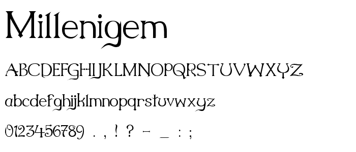 MilleniGem font