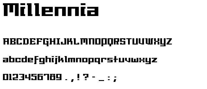 Millennia font