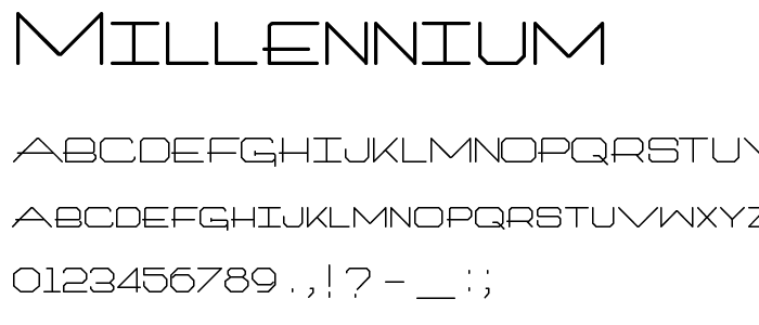 Millennium font