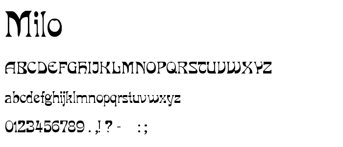 Milo font