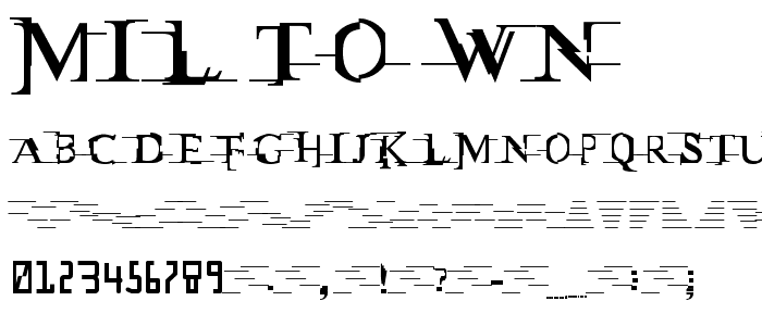 Miltown font