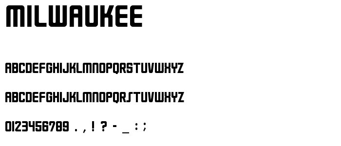Milwaukee font