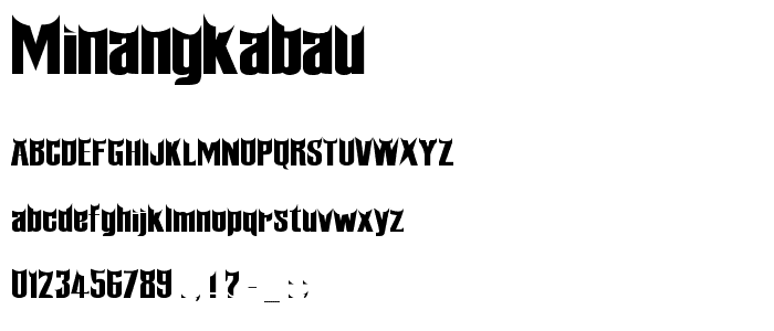 Minangkabau font