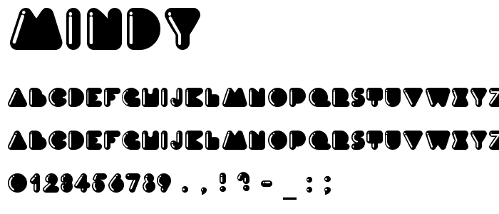 Mindy font