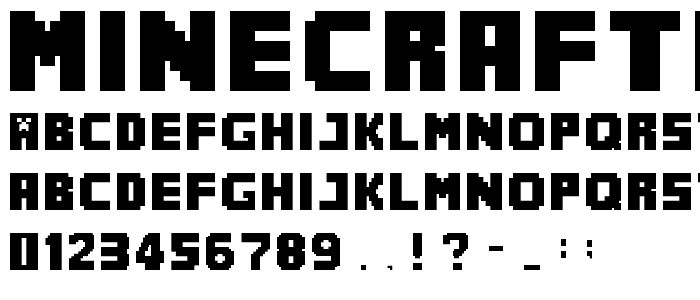 MineCrafter 2 0 Regular font