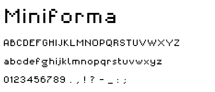 MiniForma font