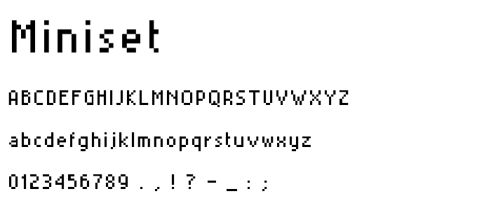 MiniSet font