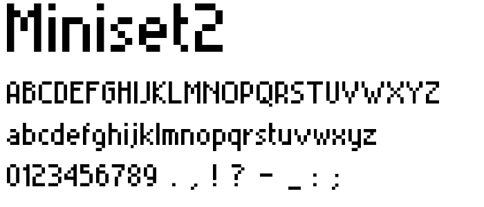 MiniSet2 font