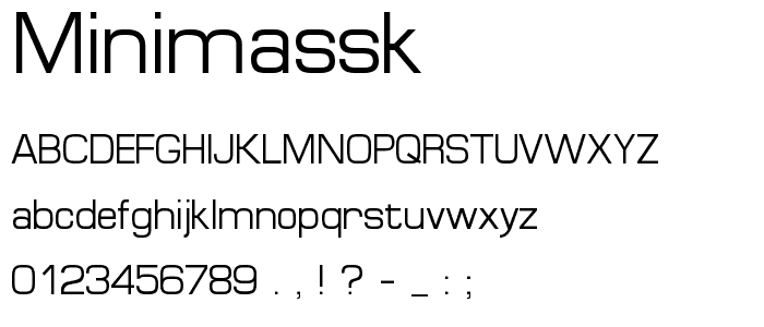 MinimaSSK font