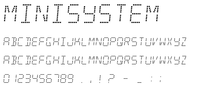 Minisystem font