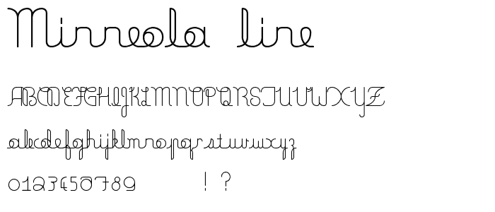Minneola line font